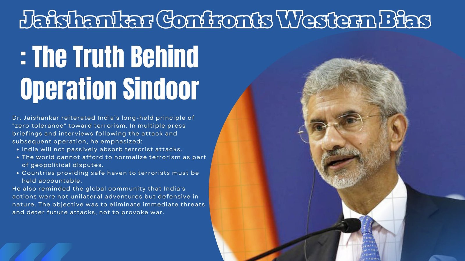 Jaishankar Defends India's Right to Self-Defense: The Truth Behind Operation Sindoor. Aadi Perception